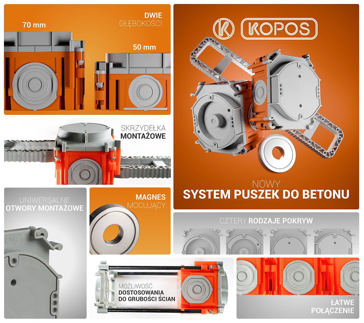 Nowy system puszek do betonu