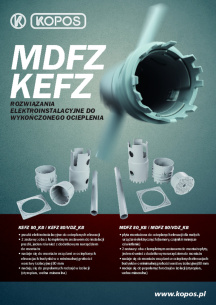 MDFZ, KEFZ - rozwiązania elektroinstalacyjne do wykończonego ocieplenia