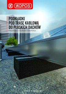 Podkładki pod trase kablowa do płaskich dachów